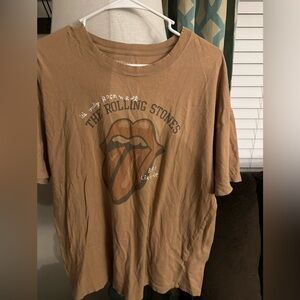 American Eagle Brown Rolling Stones Graphic T-Shirt